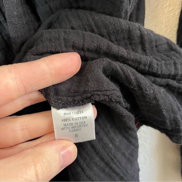 XIRENA Crewneck Cotton Gauze Long Sleeve Blouse Top - Picture 8 of 9